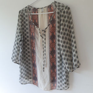 Old Navy Semi Sheer Blouse Sz. L